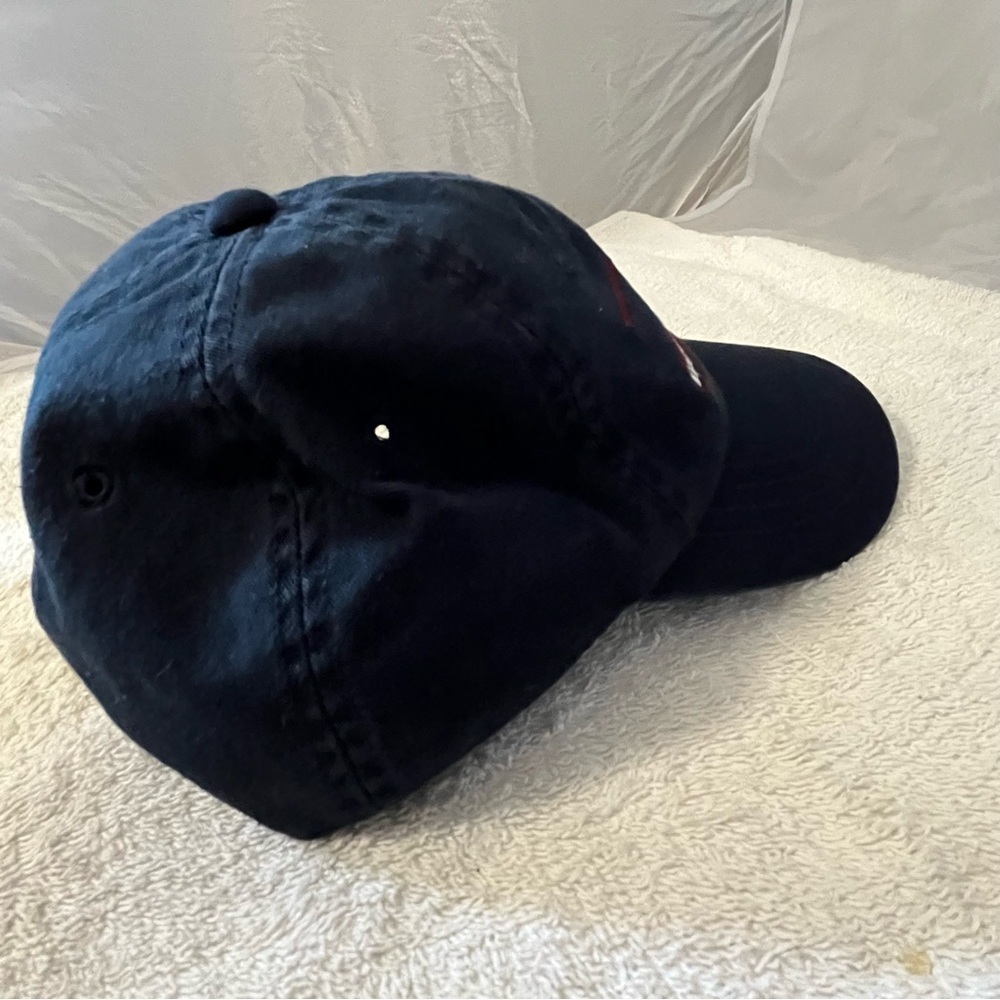 Indiana University Fitted Size 7-1/8 Navy Blue Cotton Ball Cap by The Game - Picture 8 of 15